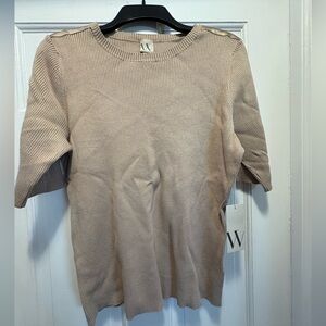 Worthington Tan Ribbed Sweater NWT